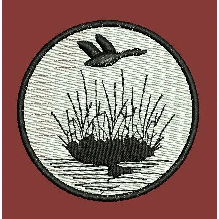 Flying Duck Embroidery Design