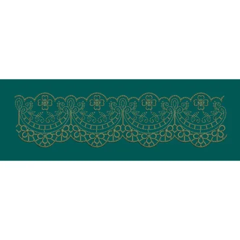 Ornate Four Petal Festoon Lace Embroidery Design