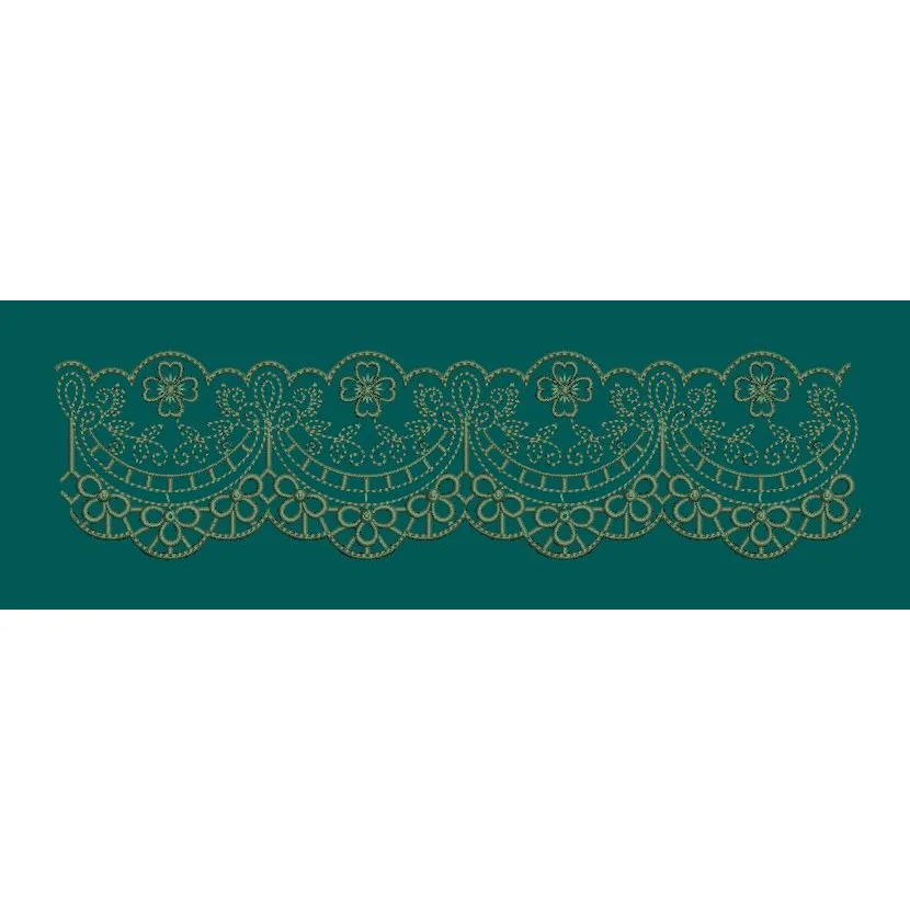 Ornate Four Petal Festoon Lace Embroidery Design