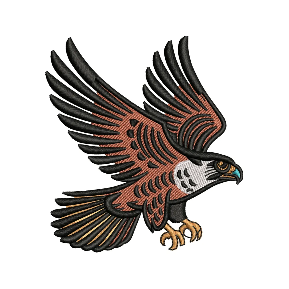 Hawk Embroidery Design