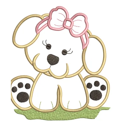 Puppy Embroidery Design