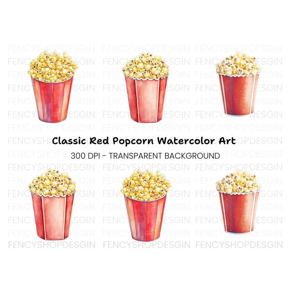 Delicious Popcorn Clipart Bundle