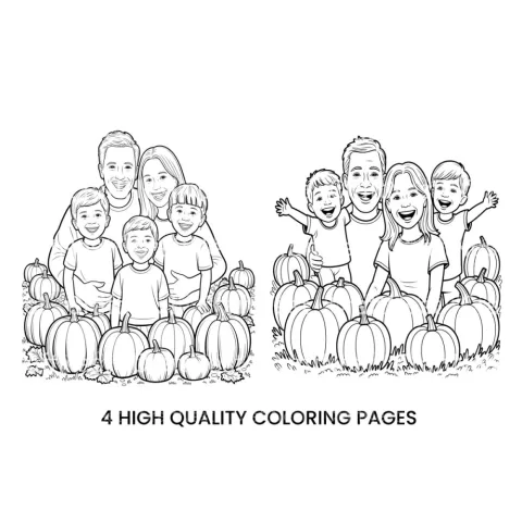 Family Pumpkin Patch Fun Coloring Books