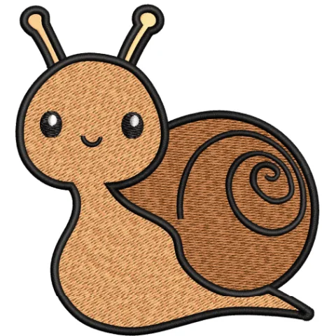 Snail Embroidery Design