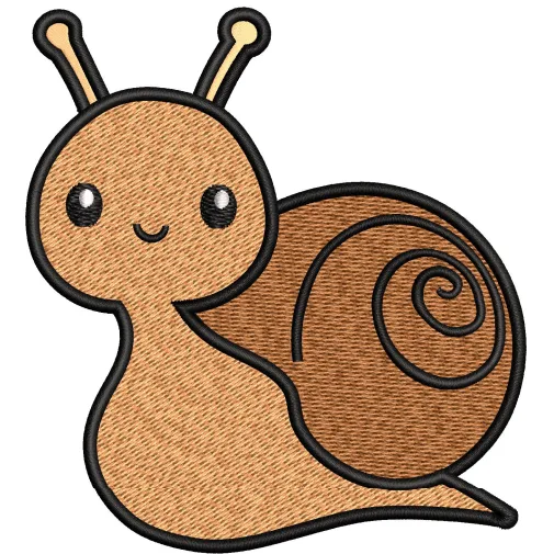 Snail Embroidery Design