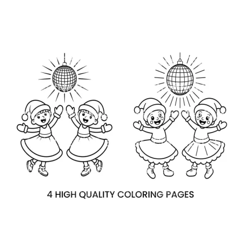 Snowflake Disco Party Fun Coloring Books