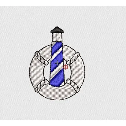 Lighthouse Embroidery Design