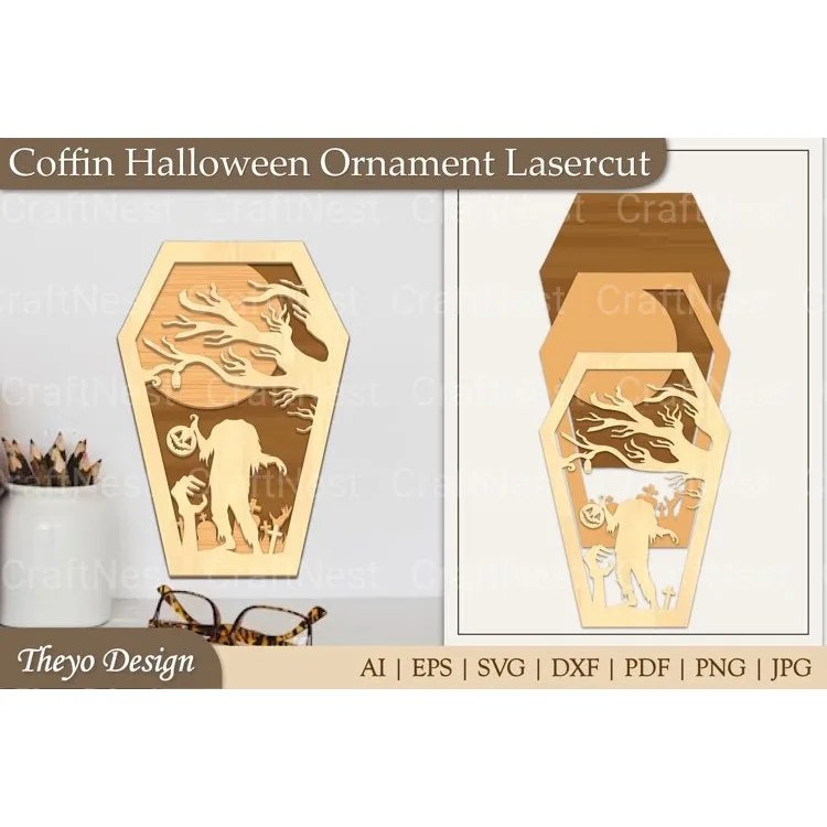Coffin Ornament SVG Bundle