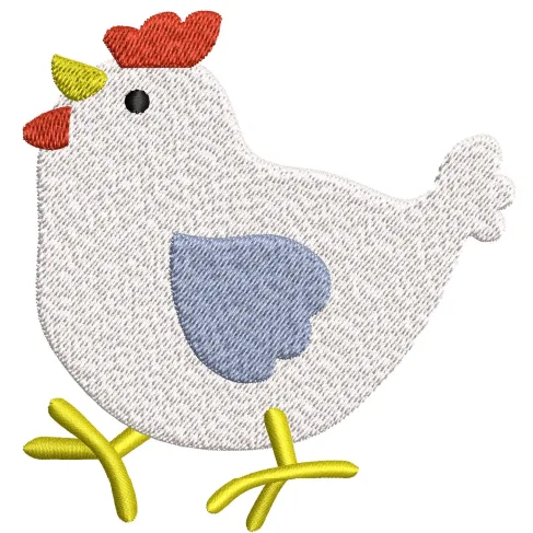 Hen Embroidery Design