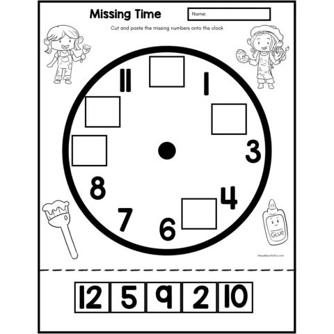 Missing Time Clock Cut and Paste Worksheets