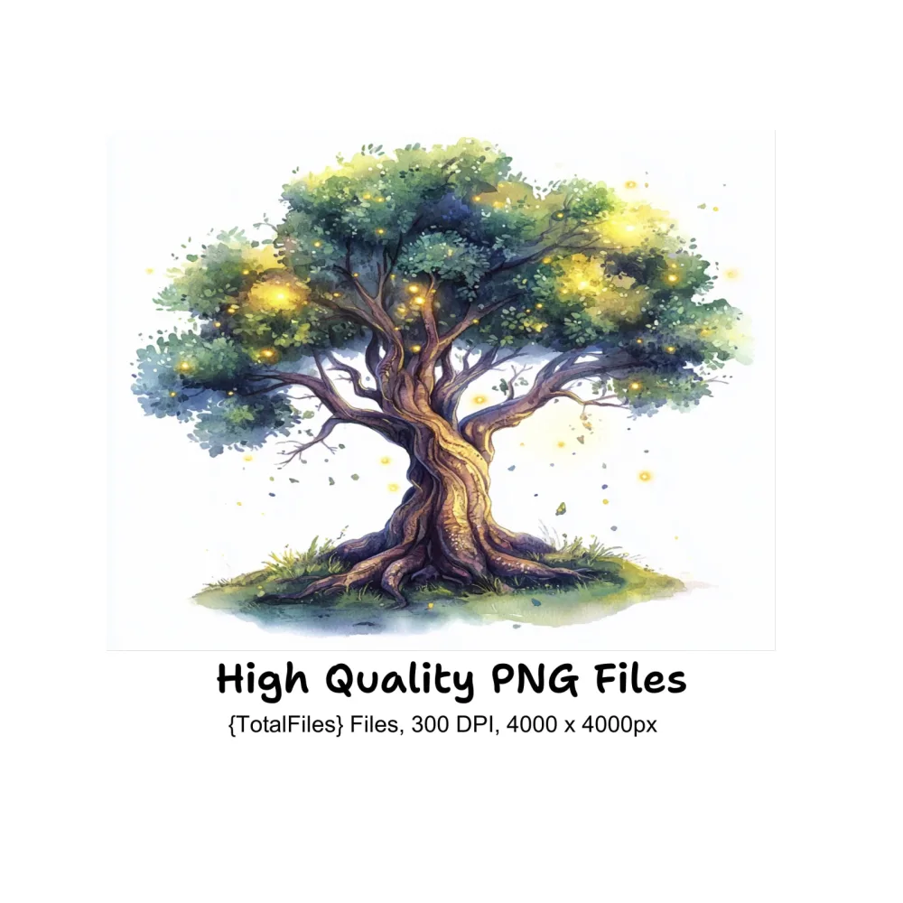 Enchanted Tree Clipart Bundle