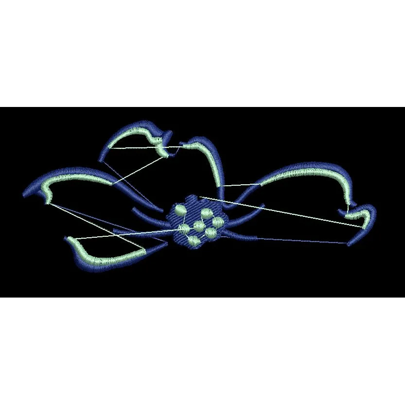 Abstract Organic Form Embroidery Design