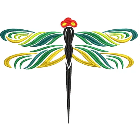 Dragon Fly Embroidery Design