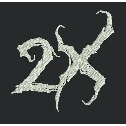 Fractured Alphanumeric Glyph Embroidery Design