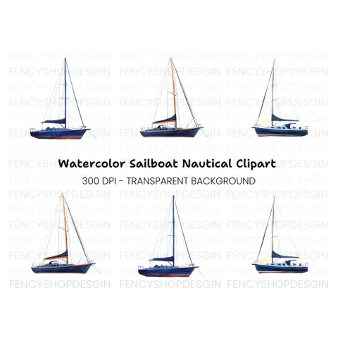 Sailboats Clipart Bundle