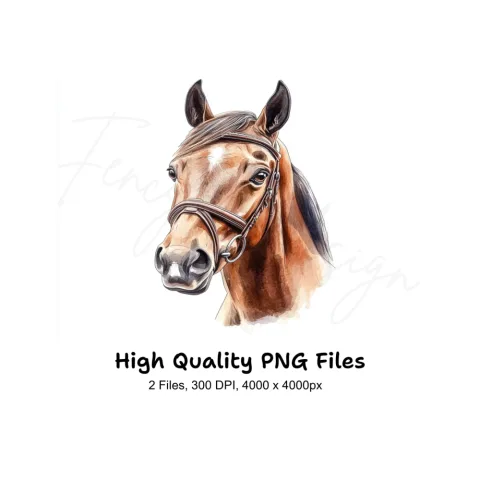 Horse Head Clipart Bundle