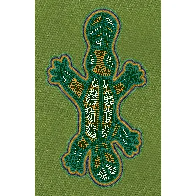 Lizard Green Embroidery Design