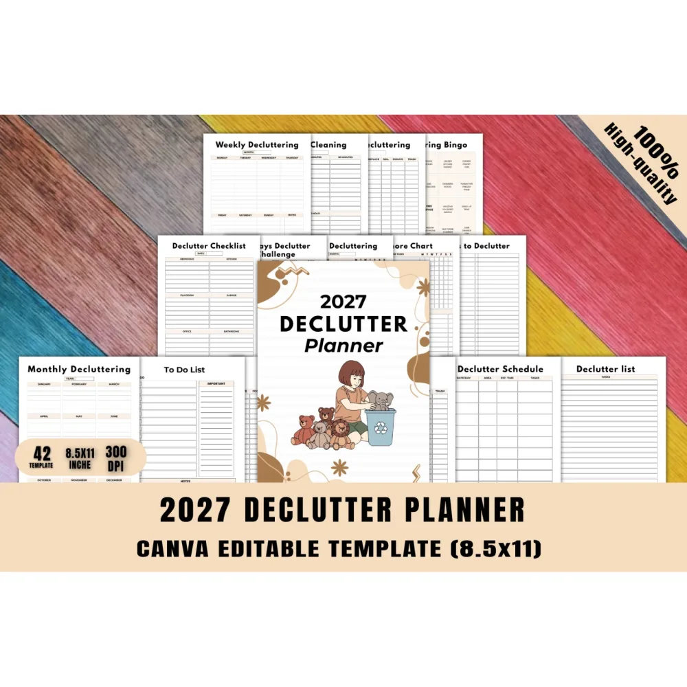 Declutter Planner for Organization
