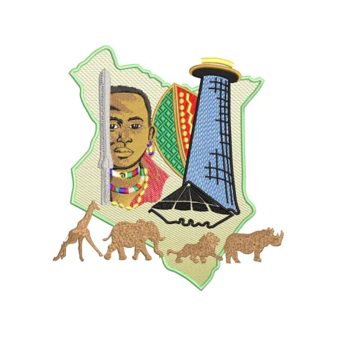 Kenya Art Embroidery Design