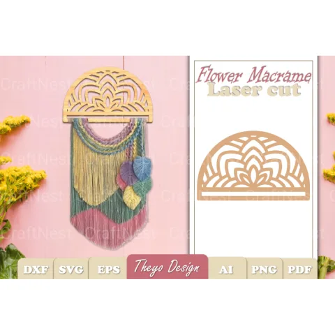 Macrame Flower SVG Bundle