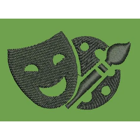 Theatrical Palette Embroidery Design