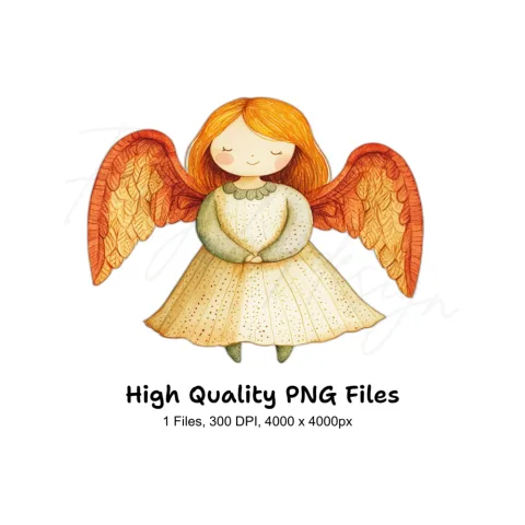 Cute Angel Clipart Bundle