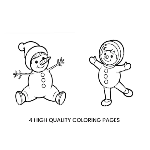 Happy Snowmen Winter Fun Coloring Books