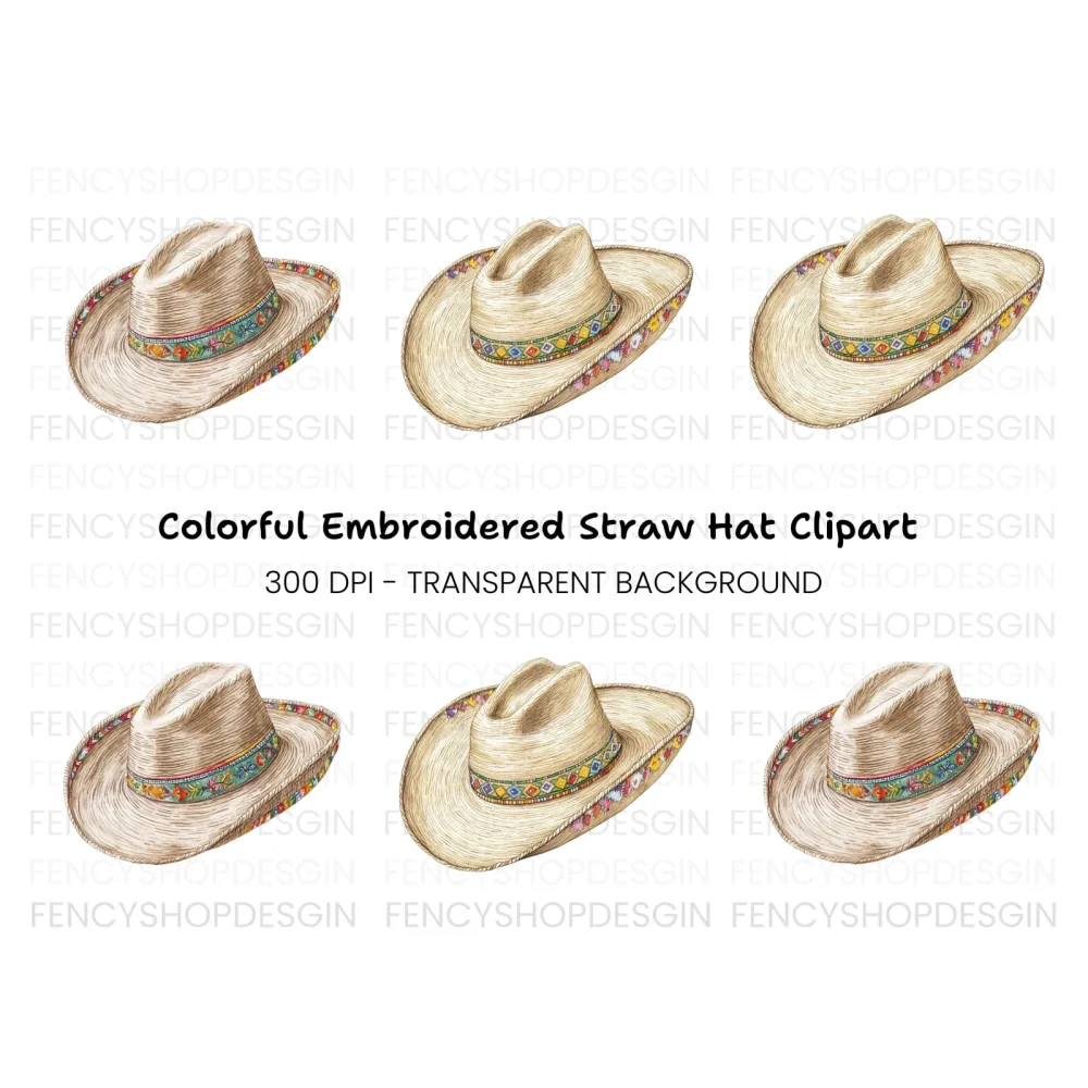 Mexican Sombrero Hat Clipart Bundle
