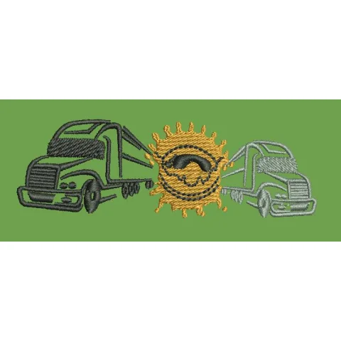 Solar Transport Corridor Embroidery Design