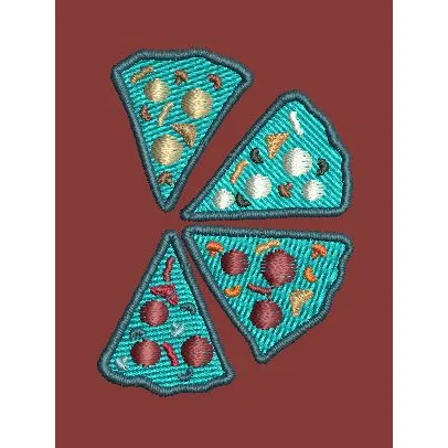 Assorted Slice Selection Embroidery Design