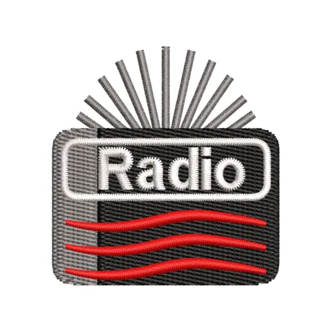 Radio Embroidery Design