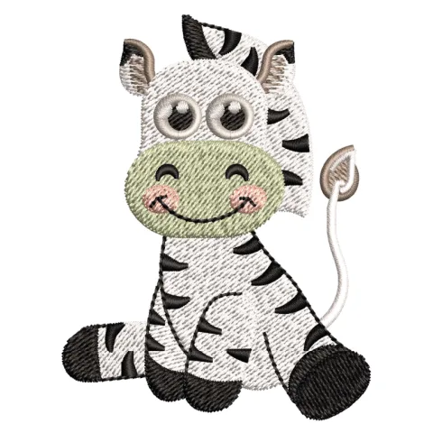 Baby Zebra Embroidery Design