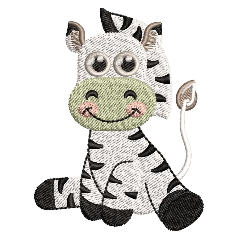 Baby Zebra Embroidery Design