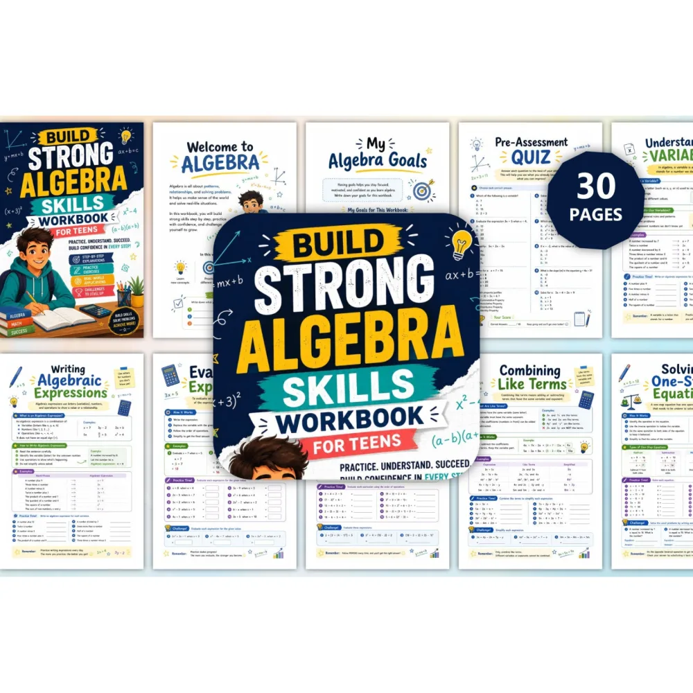 Build Strong Algebra Skills Workbook