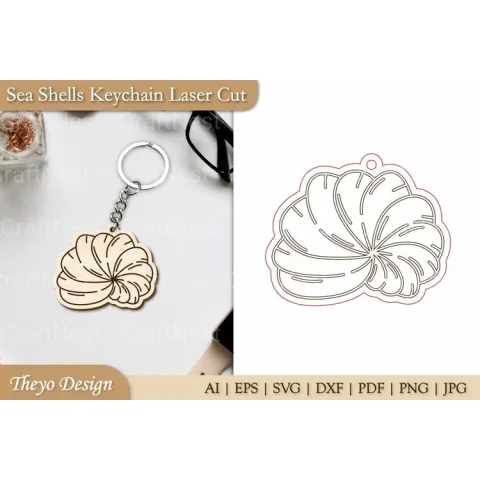 Sea Shells Keychain SVG Bundle