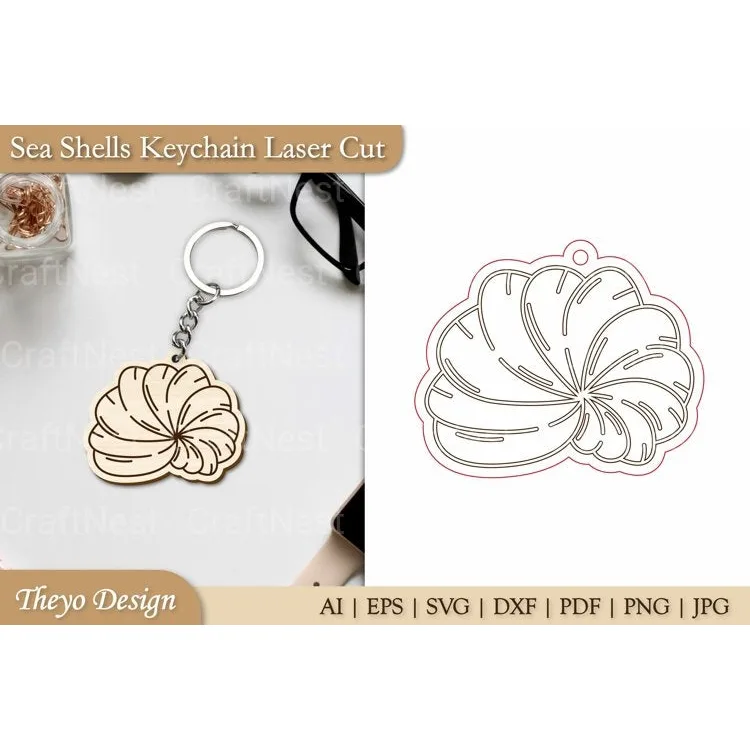 Sea Shells Keychain SVG Bundle