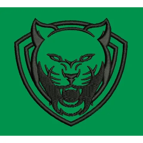 Panther In Black Embroidery Design