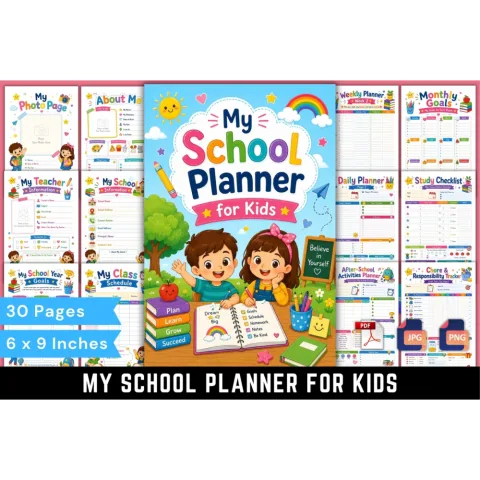 My School For Kids Planner