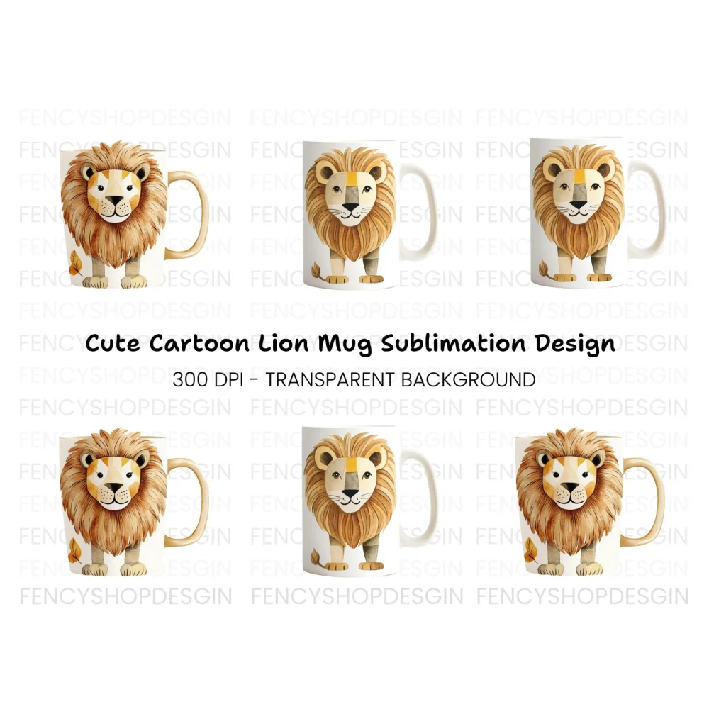 Cute Lion Clipart Bundle