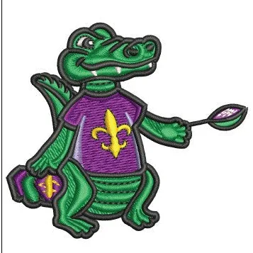 Crocodile Embroidery Design