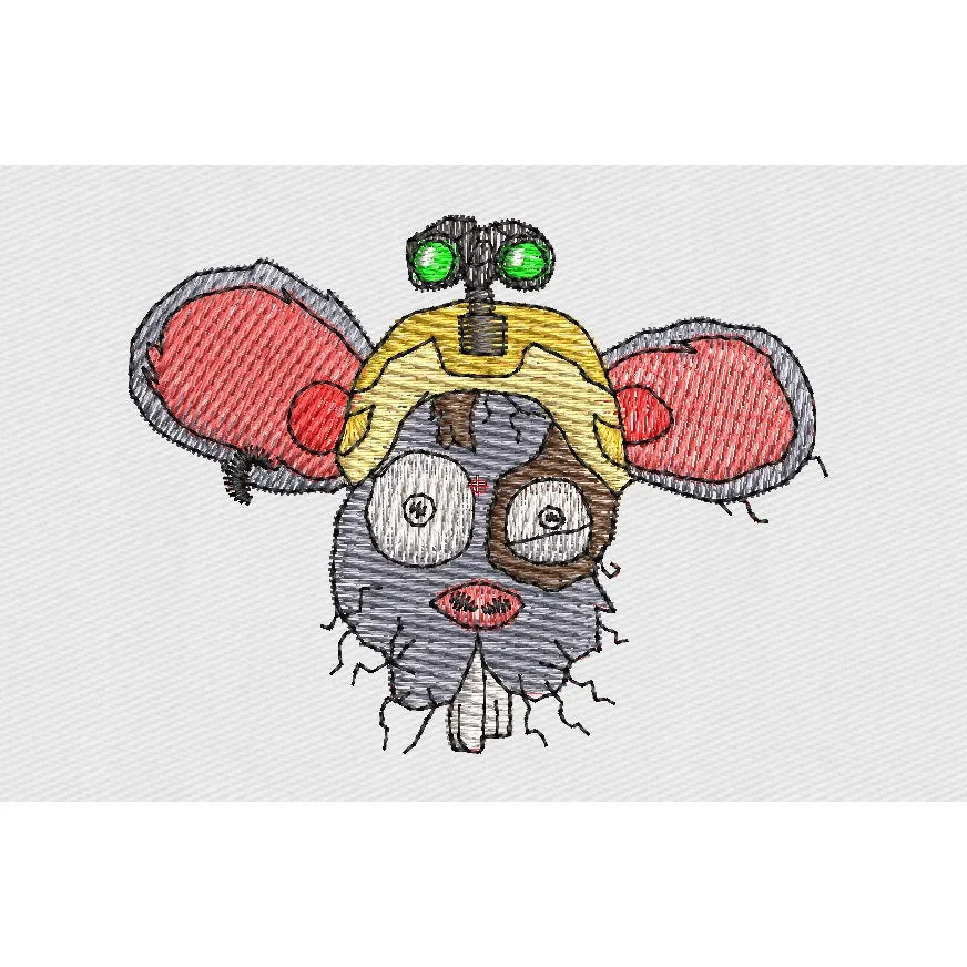 Rats Embroidery Design