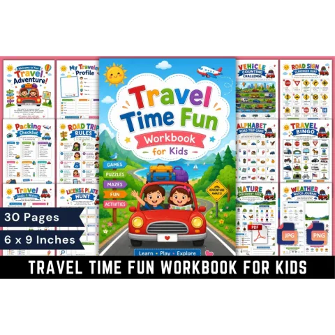 Travel Time Fun For Kids Workbook