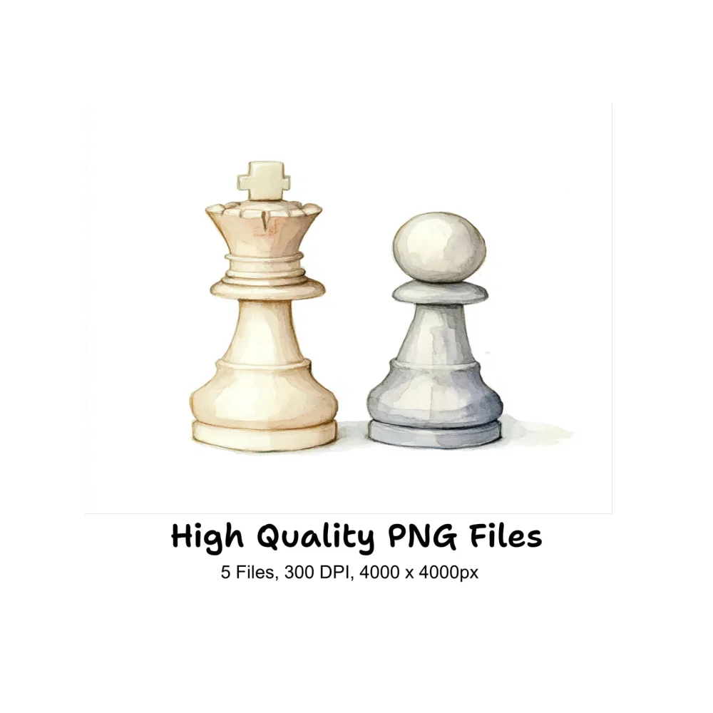 Diverse Chess Pieces Clipart Bundle