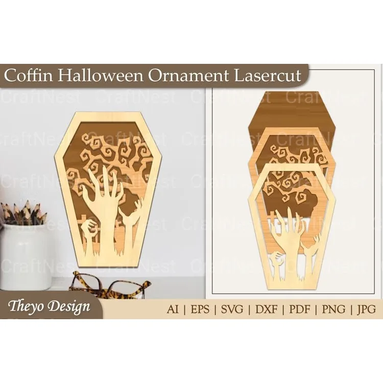 Coffin Ornament SVG Bundle
