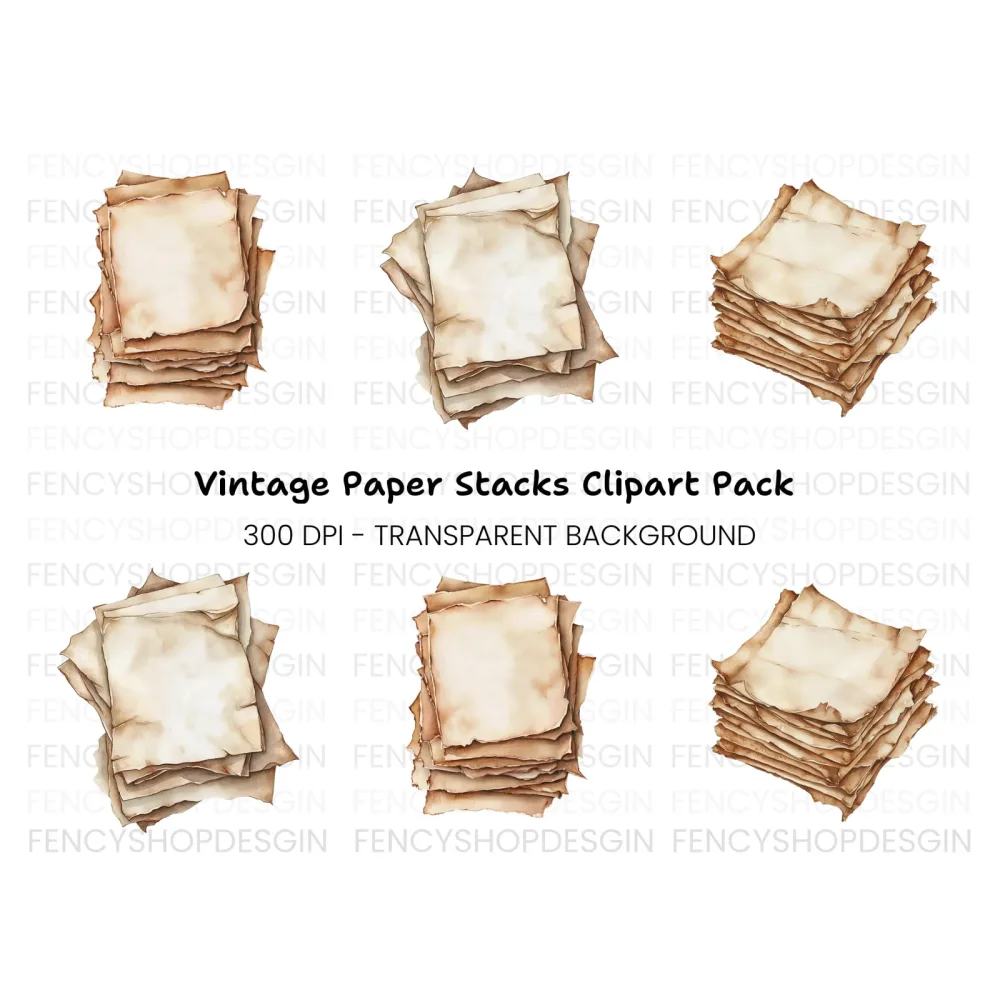 Rustic Stacked Clipart Bundle