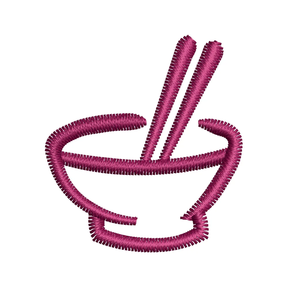 Rice Bowl Embroidery Design