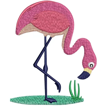 Flemingo Bird Embroidery Design