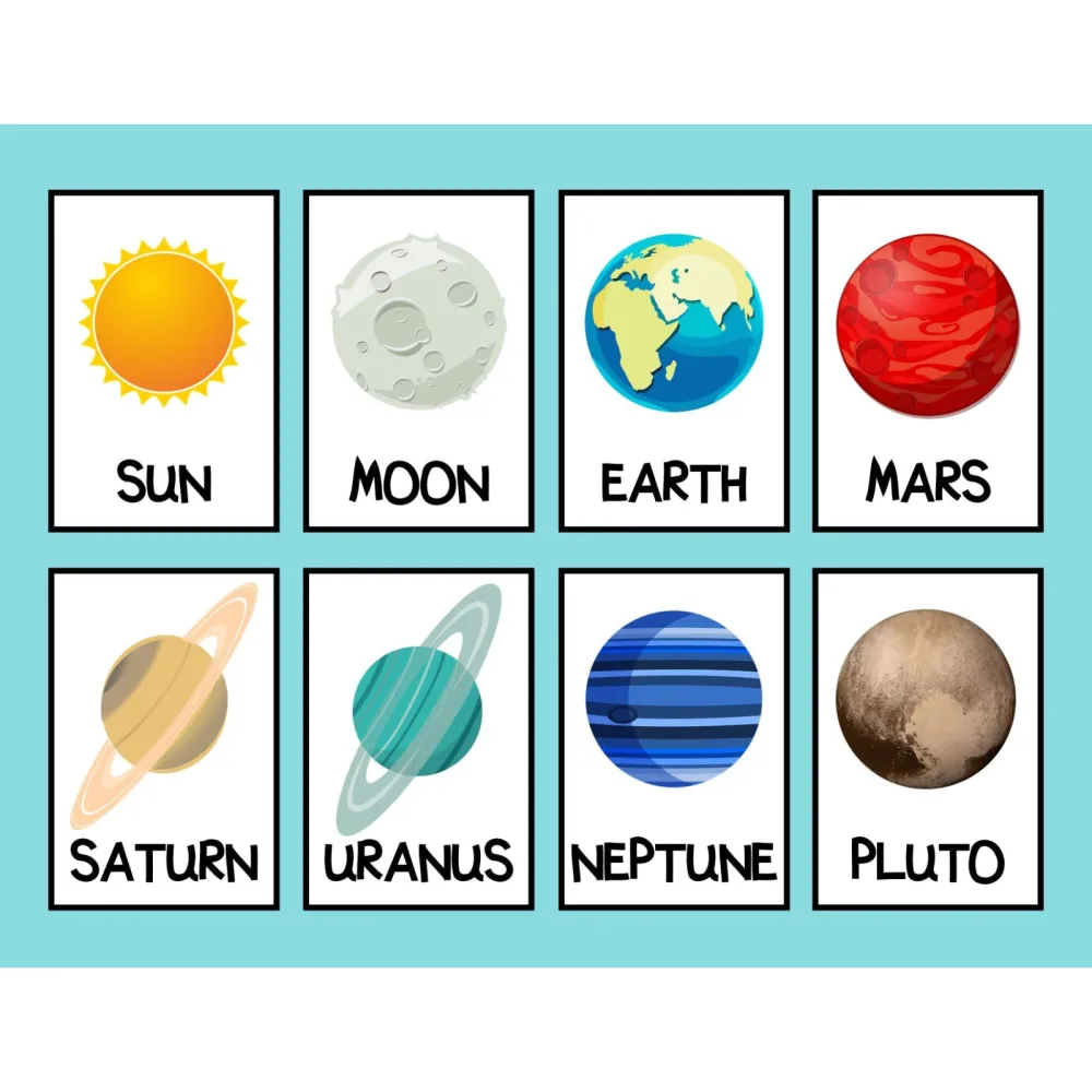 Solar System Flashcards for Kids