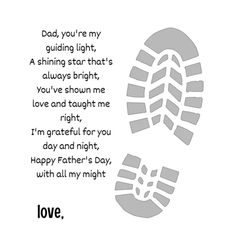 Father's Day Poem Printable Card