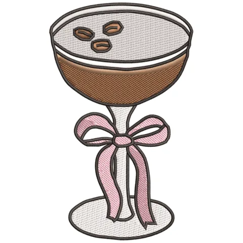 Healthy Drink Embroidery Design